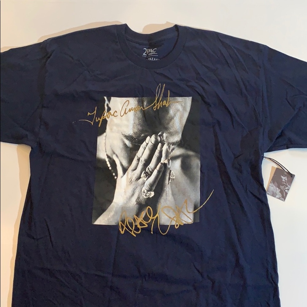 New 2Pac tee navy